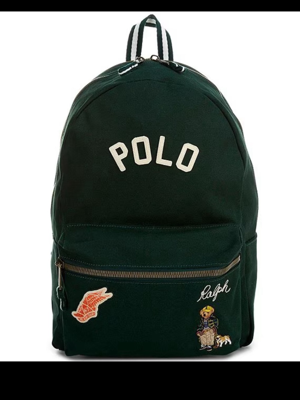Polo Ralph Lauren Green Heritage Canvas Backpack Polo Bear Retro NWT RARE
